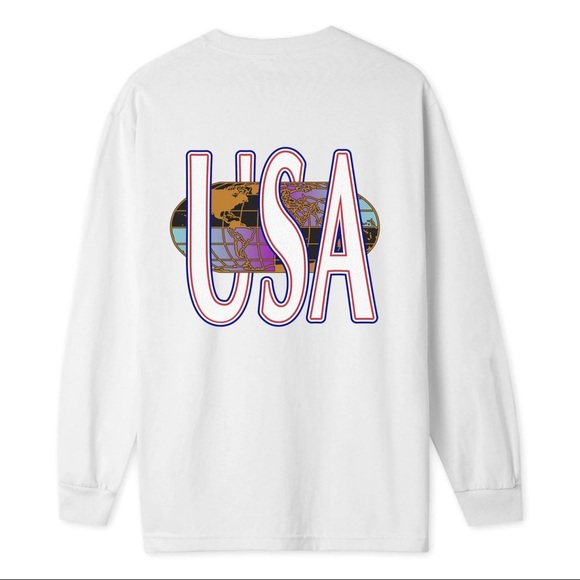 HUF Quake USA Long Sleeve T-Shirt Tee - Picture 2 of 2